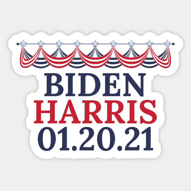 Biden Harris Victory Inauguration Date Sticker by epiclovedesigns
